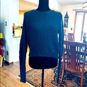 Abercrombie & Fitch navy blue crop sweater.